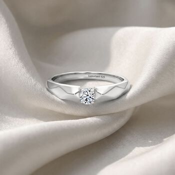 LUXURIANT DIAMOND - Lab Grown Diamant SI-GH Ring 925 Silber Rhodiniert (Gr&ouml;&szlig;e 19.00) ca. 0,20 ct