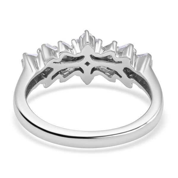 Moissanit Ballerina Ring, 925 Silber rhodiniert - 1,11 ct. image number 6