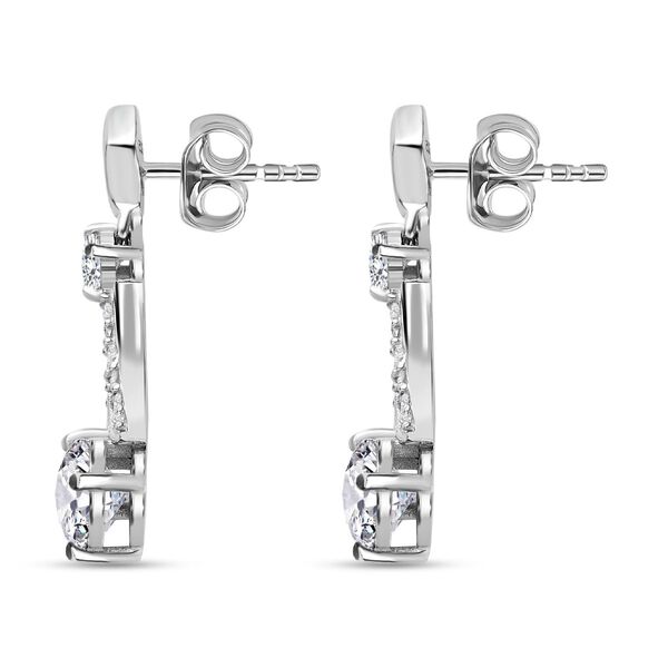 Moissanit Ohrstecker, 925 Silber platiniert ca. 2,00 ct image number 5