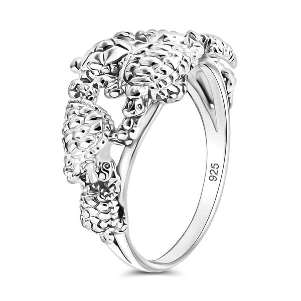 Royal Bali - 925 Silber Schildkröte Ring (Größe 17.00) ca. 5,50g image number 3