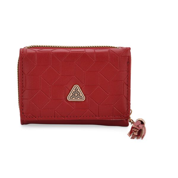 PU-Geldb&ouml;rse mit RFID-Schutz, 11x8x4cm, Rot