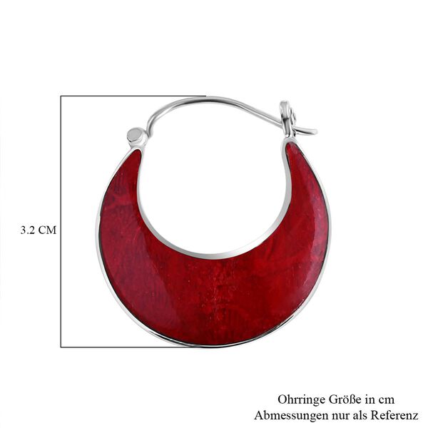 Royal Bali Kollektion - Koralle Creolen image number 4