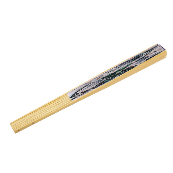 Großer Fächer aus Holz in japanischem Stil, Größe 160x90 cm, Weiß image number 2