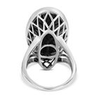 Schwarzer Spinell Ring, 925 Silber platiniert, ca. 35,00 ct image number 5
