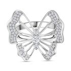GP Trionfo Kollektion - Weißer Diamant I4 Ring 925 Silber rhodiniert (Größe 19.00) ca. 0.51 ct