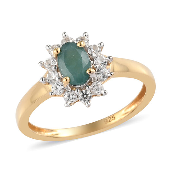 Grandidierit und Zirkon Ring 925 Silber vergoldet  ca. 0,77 ct image number 5