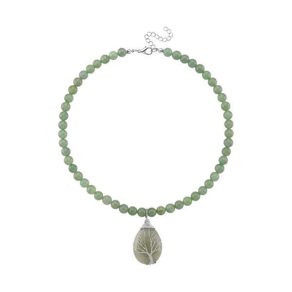 Gr&uuml;ne Aventurin Halskette, ca. 45 cm + 5 cm extender, ca. 230.00 ct image number 3