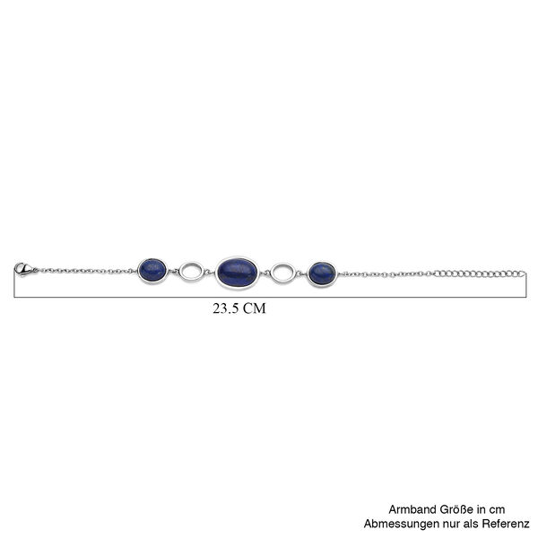 Lapislazuli-Armband, ca.19+3.5 cm, silberfarben, ca. 20.00 ct image number 7
