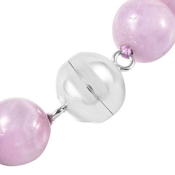 Kunzit Halskette ca. 50 cm lange mit Magnetschloss 925 Silber rhodiniert 528.68 ct image number 6