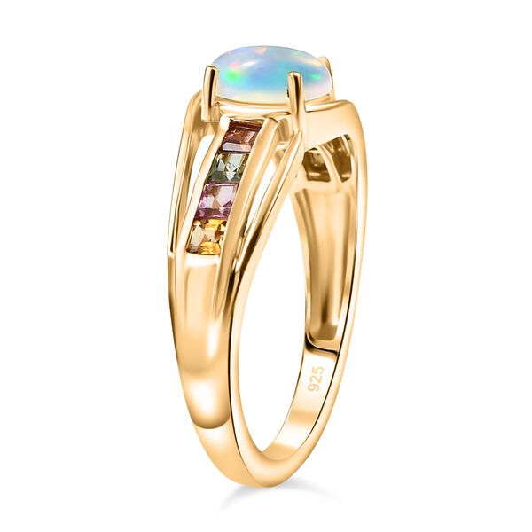 AA Natürlicher, äthiopischer Welo Opal und Multi-Turmalin Ring - 0,95 ct. image number 4