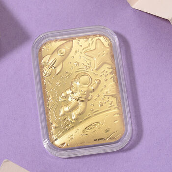 999er Goldfolie, Kosmisches Design, 10mg, 3,1x4,5cm