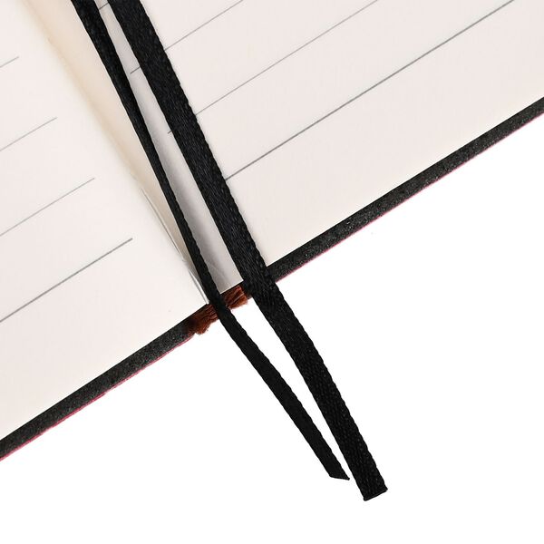 Premium Set; Notizbuch und Taschentagebuch mit geschnitztem, samtigem Hardcover und Kugelschreiber, Rot image number 9