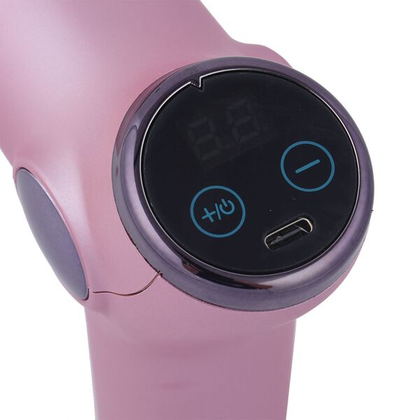 Mini-Muskel-Massage-Pistole mit 4 Massagek&ouml;pfen, 32 St&auml;rken, Rosa image number 10