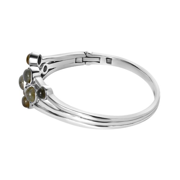 Labradorit Armreif ca. 19 cm Edelstahl ca. 9,02 ct. image number 4