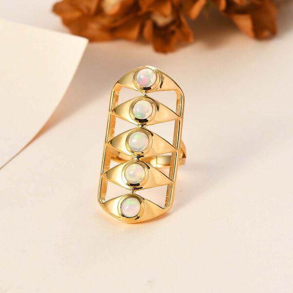 Nat&uuml;rlicher, &auml;thiopischer Welo Opal Ring, ca. 1,59 ct. image number 1