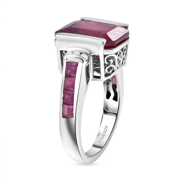 D'Joy afrikanischer Rubin und Zirkon Ring - 10,08 ct. image number 5