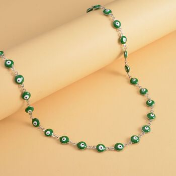 B&ouml;ses Auge Halskette, emailliert, 50cm