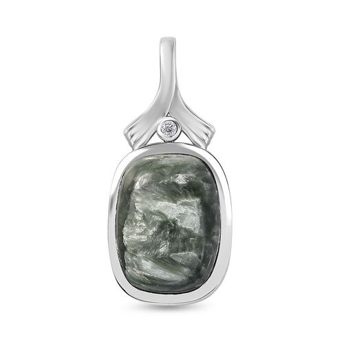 Sibirischer Seraphinite und Zirkon-Anhänger - 10,19 ct. image number 0