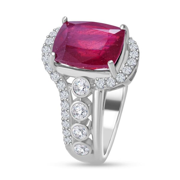 AA afrikanischer Rubin und Zirkon-Ring - 7,38 ct. image number 2