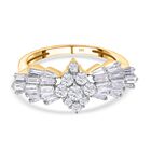 Diamant zertifiziert I1 G-H Ballerina Ring 585 Gelbgold image number 1