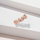 Natürlicher, ungeschliffener rosa Diamant-Ring 925 Silber Roségold Vermeil  ca. 0,19 ct image number 1