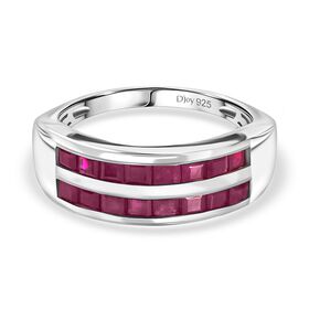 D'Joy AA Rubin Ring, 925 Silber rhodiniert - 2 ct.