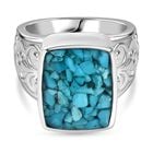 Sleeping Beauty Matrix Türkis Ring 950 Kupfer (Größe 17.00) ca. 10.00 ct