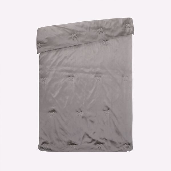 Serenity Night - 100% Maulbeerseide Sommerseidendecke mit Seidenf&uuml;llung Daunenkissen und Seidenkissenbezug Grau image number 10
