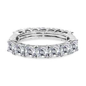 D'Joy Moissanit Ring 925 Silber rhodiniert (Größe 20.00) ca. 3,52 ct