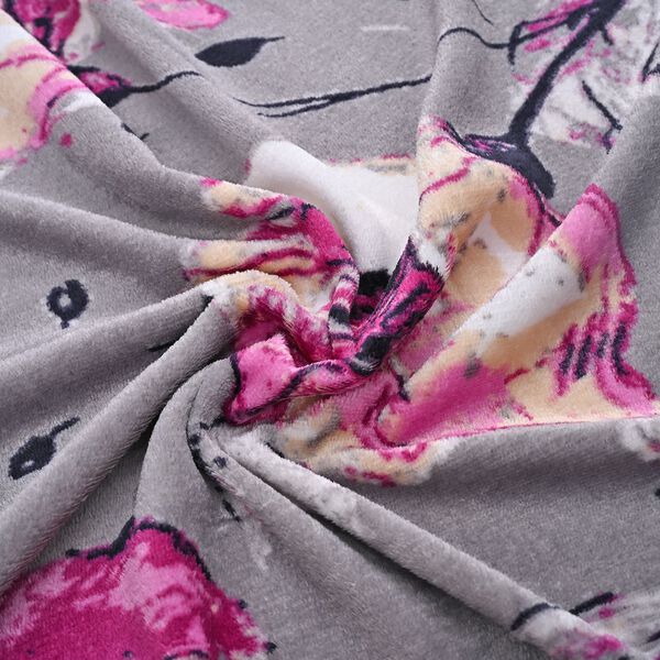 "Printed flannel blanket 155gsm Colour-Brown & White" image number 8