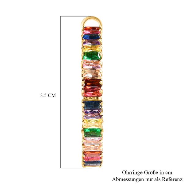 Mehrfarbige Zirkonia-Creolen, reines Messing ca. 5,00 ct image number 5