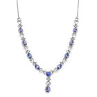 Tansanit Collier, ca. 45 cm, 925 Silber platiniert ca. 2.33 ct