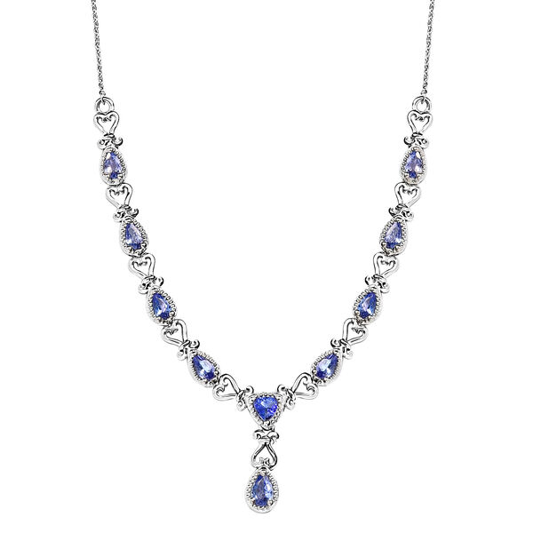 Tansanit Halskette, 45 cm - 2,33 ct.