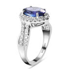 RHAPSODY Tansanit Ring mit Diamant-Halo image number 4