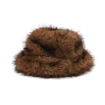 Kunstpelz-Bucket-Hut, Einheitsgr&ouml;&szlig;e, Hellbraun
