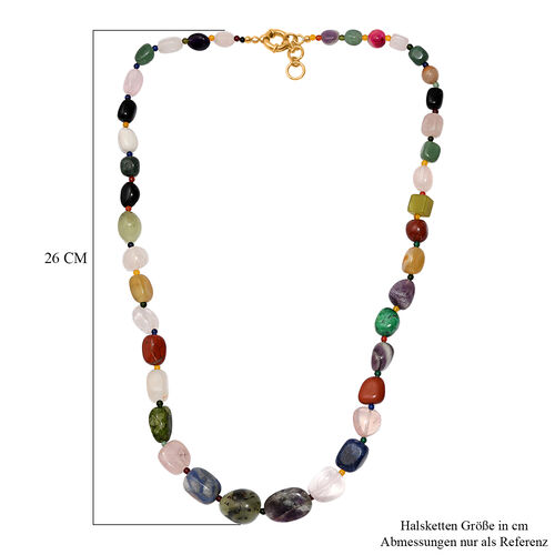 Multi Edelstein Halskette, 70 cm - 570 ct. image number 5