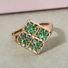 Sambia Smaragd Ring 925 Silber vergoldet  ca. 0,54 ct image number 1