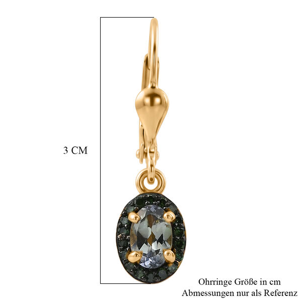 D'Joy gr&uuml;ne Tansanit und gr&uuml;ne Diamant Ohrringe - 1,06 ct. image number 5