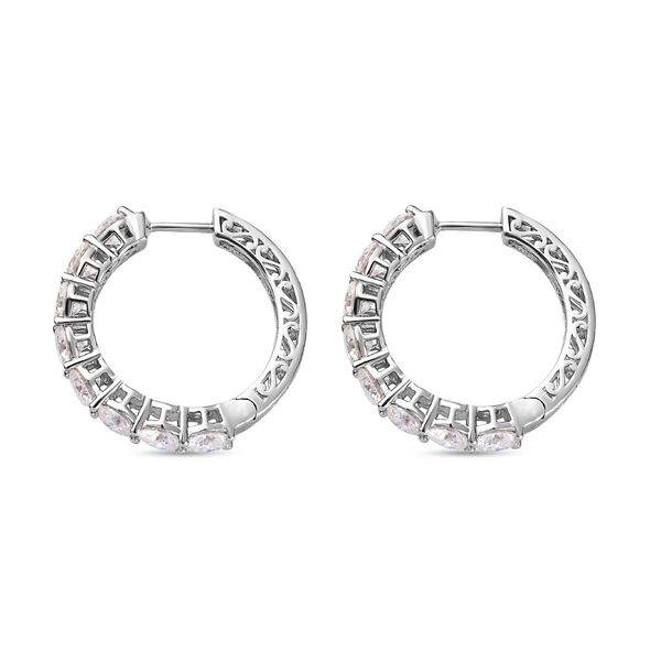 Moissanit Ohrringe, 925 Silber platiniert - 7,02 ct. image number 4