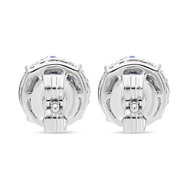 Blauer Diamant Ohrringe 925 Silber platiniert ca. 0.50 ct image number 4