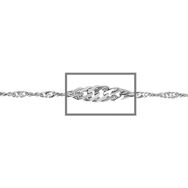 Italienische Singapurkette, ca. 75 cm, 925 Silber