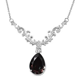 Farbwechsel-Alexandrit-Quarz-Triplette Halskette ca. 45 cm Edelstahl ca. 11.22 ct
