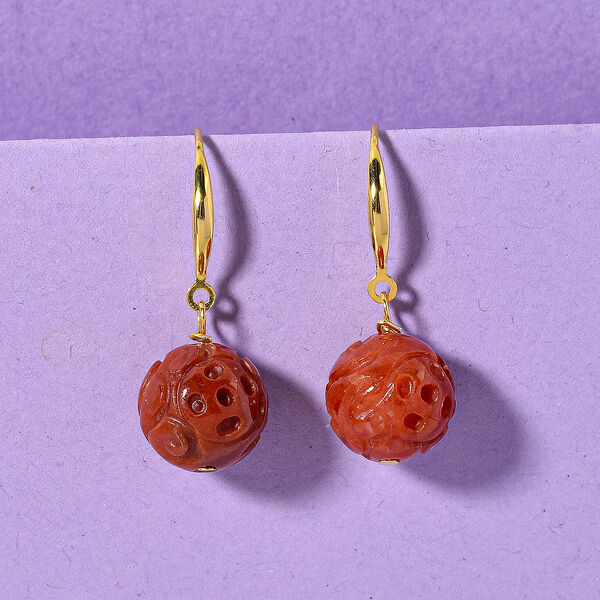 D'Joy rote Jade Ohrringe - 20 ct. image number 2