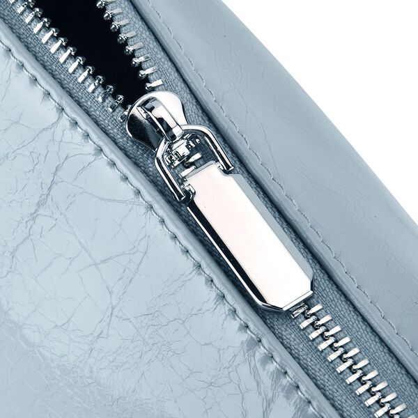 Klassische Leder Crossbody Tasche im Clean Chic Look 27 x 17 x 10 cm Hellblau image number 7