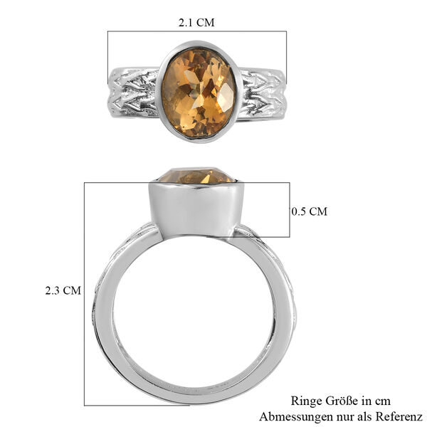 Citrin-Ring, reiner Edelstahl  ca. 2,43 ct image number 7