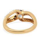 Pfau Tansanit und Zirkon-Ring, 925 Silber Gelbgold Vermeil (Größe 21.00) ca. 1,07 ct image number 5