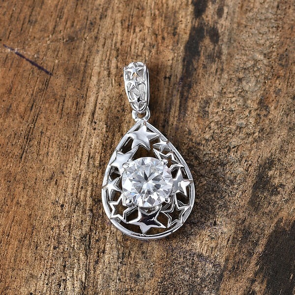 D'Joy Moissanit Anh&auml;nger 925 Silber Platiniert ca. 1.20 ct image number 1