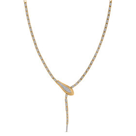 LUXURIANT DIAMANT - Lab Grown Diamant SI-GH Halskette ca. 45 cm 925 Silber 750 Gelbgold Vermeil ca. 1,93 ct.