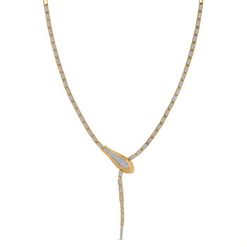 LUXURIANT SGL zertifizierte SI-GH Labor wei&szlig;e und blaue Diamant 45cm Halskette - 1,93 ct.