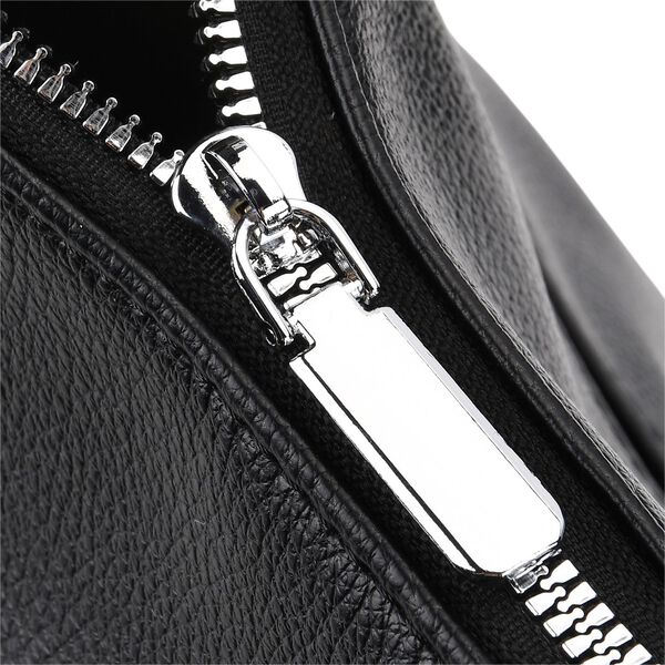 Crossbody-Tasche mit mehreren Reißverschlusstaschen, 31x13x28 cm, Schwarz image number 6